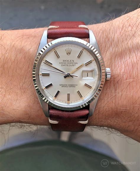 ' rolex datejust leather strap